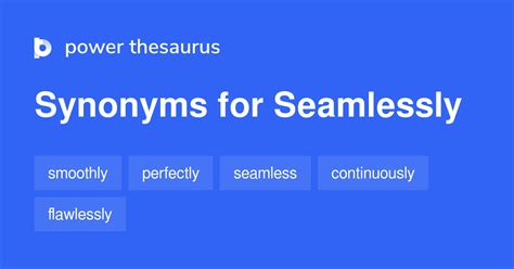 synonyms of seamlessly.